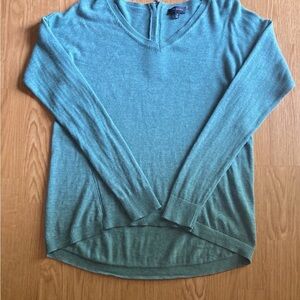 The Limited Knit V-Neck Sweater with 1/4 Zip back
Sage Green